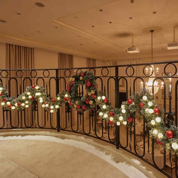 冬装飾 クリスマス用品 デコレーションクリスマスリース 直径60cm ストア・エキスプレス