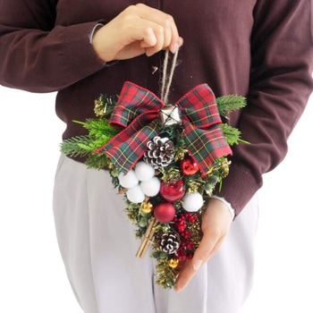 冬装飾 クリスマス用品 リボンスワッグ ストア・エキスプレス
