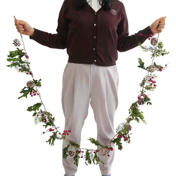 冬装飾 クリスマス用品 ナチュラルガーランド グリーン&レッドベリー ストア・エキスプレス