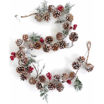 冬装飾 クリスマス用品 ナチュラルガーランド スノー ストア・エキスプレス