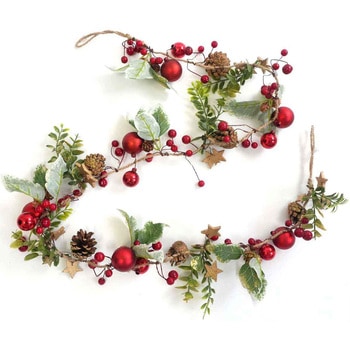 冬装飾 クリスマス用品 ナチュラルガーランド ビッグリーフ ストア・エキスプレス
