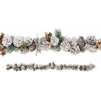 冬装飾 クリスマス用品 ナチュラル クリスマスガーランド ホワイト ストア・エキスプレス