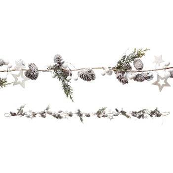 冬装飾 クリスマス用品 LEDライト付きナチュラル クリスマスガーランド ストア・エキスプレス