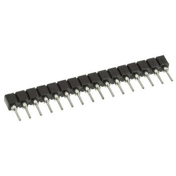 ピンヘッダ ピンソケット 1列 ストレート 2.54mm 16極 スルーホール 1袋 5個入 TE Connectivity Japan(旧:TYCOELECTRONICS(タイコエレクトロニクス))