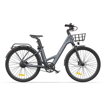 26型 自動2段変速機能付き電動アシスト自転車  フロントバスケット(ブラック)付き【組立整備済み】 ADO(A DECE OASIS)