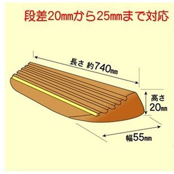 室内用スロープ(滑り止め溝付)740mm EA983FKシリーズ エスコ