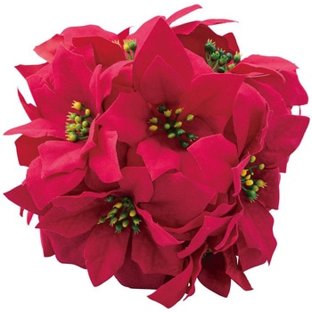 冬装飾 クリスマス飾り ポインセチア造花ボール ストア・エキスプレス