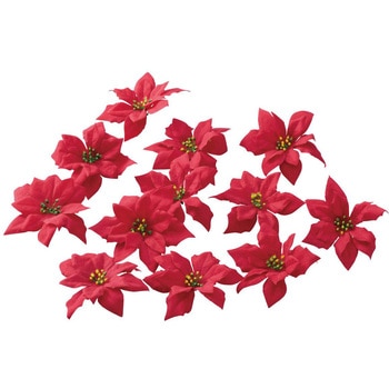 冬装飾 クリスマス飾り ポインセチア造花ヘッド 12個 ストア・エキスプレス