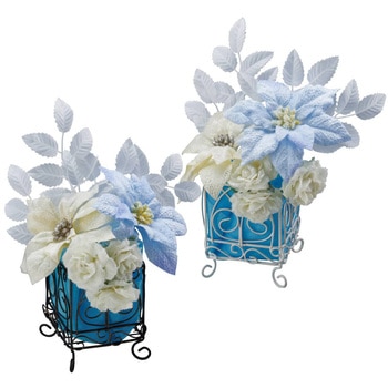 冬装飾 クリスマス飾り ウィンターキューブポット ストア・エキスプレス