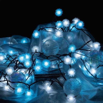 冬装飾 クリスマス イルミネーション ケサランパサランストレートライト LED 100球 ストア・エキスプレス