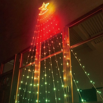 冬装飾 クリスマス イルミネーション ナイアガラスターライト LED 201球 ストア・エキスプレス