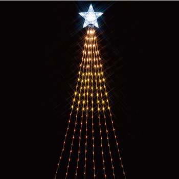 冬装飾 クリスマス イルミネーション LEDナイアガラライト ゴールドグラデーション ストア・エキスプレス