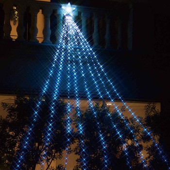 冬装飾 クリスマス イルミネーション ナイアガラライト ブルーグラデーション LED 270球 ストア・エキスプレス