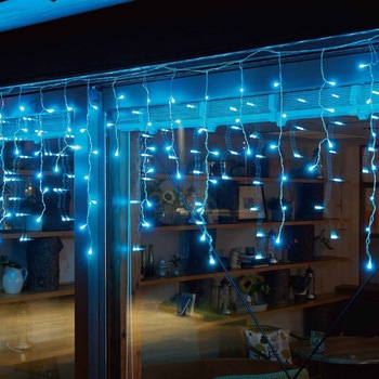 冬装飾 クリスマス イルミネーション スマートアイスクルカーテンライト LED 80球 ストア・エキスプレス