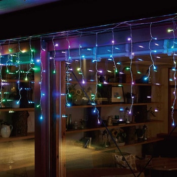 冬装飾 クリスマス イルミネーション スマートアイスクルカーテンライト LED 80球 ストア・エキスプレス
