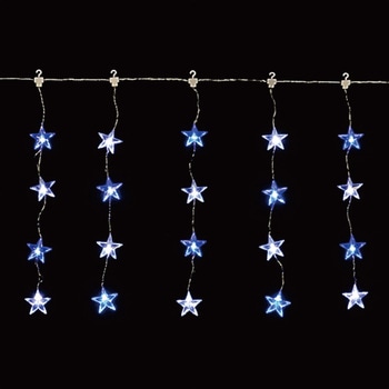 冬装飾 クリスマス イルミネーション スターカーテンライト LED 20連 ストア・エキスプレス