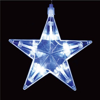 冬装飾 クリスマス イルミネーション 6連スターカーテンライト LED 61球 ストア・エキスプレス
