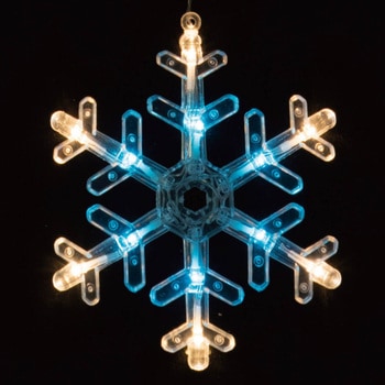 冬装飾 クリスマス イルミネーション 6連スノーフレークカーテンライト LED 144球 ストア・エキスプレス
