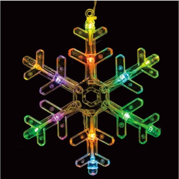 冬装飾 クリスマス イルミネーション 6連スノーフレークカーテンライト LED 144球 ストア・エキスプレス