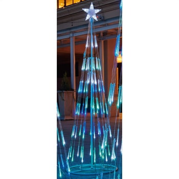 冬装飾 クリスマス イルミネーション LEDシャイニングタワーライト クリスマスツリー アイスブルー ストア・エキスプレス