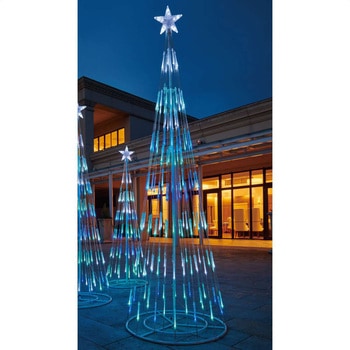 冬装飾 クリスマス イルミネーション LEDシャイニングタワーライト クリスマスツリー アイスブルー ストア・エキスプレス