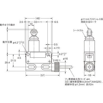 耐油リミットスイッチ D4ER-N omron(オムロン)