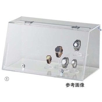 鍵付きショーケース 白色LED照明付き 61-756-86シリーズ アズワン