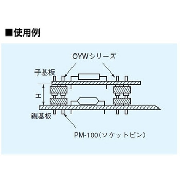 抜き差し型二段重ね用 2列タイプ OYWシリーズ H=12.5mm 10本入 - MAC8(マックエイト)