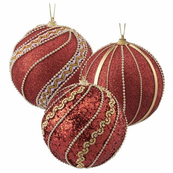 冬装飾 クリスマス用品 オーナメントボール 直径10cm ストア・エキスプレス