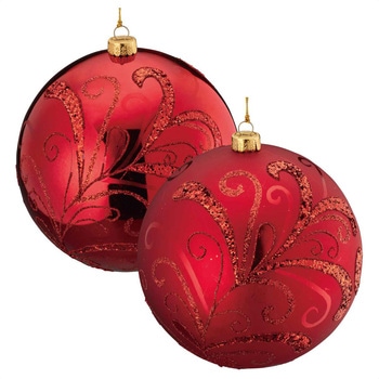 冬装飾 クリスマス用品 ビッグオーナメントボール 直径15cm ストア・エキスプレス