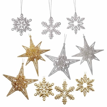 冬装飾 クリスマス用品 シャンパンオーナメントセット ストア・エキスプレス