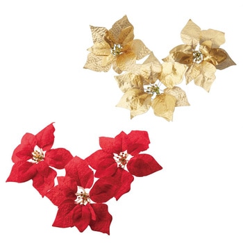 冬装飾 クリスマス用品 ポインセチアオーナメント 花径20cm ストア・エキスプレス