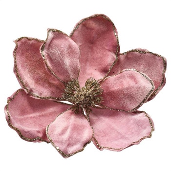 冬装飾 クリスマス用品 ベルベット マグノリアオーナメント 花径18cm ストア・エキスプレス