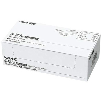 ふせん<K2>75×75・4色混・10P コクヨ