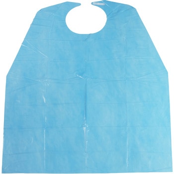 食事用エプロン シール付き ブルー リーブル