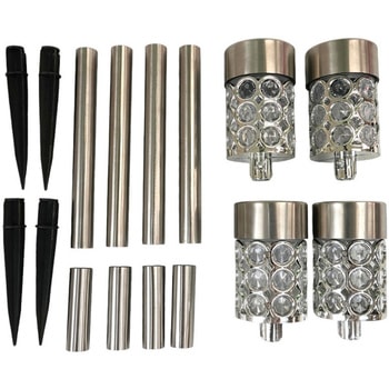 幾何学模様ガーデンソーラーライト4本組 ファミリー・ライフ