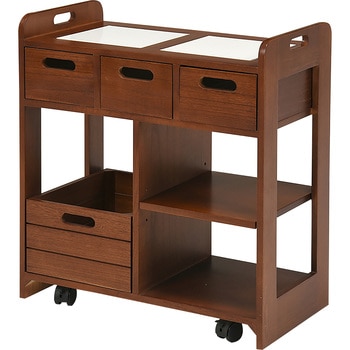 机下に収まる天然木キッチンワゴン ファミリー・ライフ