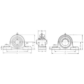 重荷重用ピロー形ユニット(テーパー穴 EA966MCシリーズ - エスコ