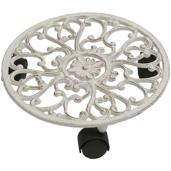 IF-N0036WHT アイアン製プランタースタンドキャスター付 「deacor」(デーコル) 住まいスタイル 66502181