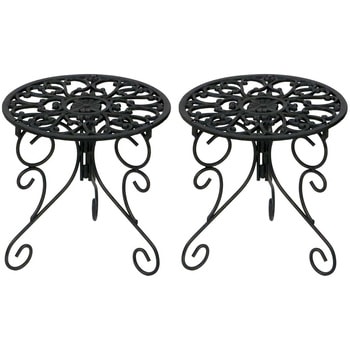 アイアン製プランタースタンド 脚付き ロータイプ「deacor」(デーコル)  2個組 住まいスタイル