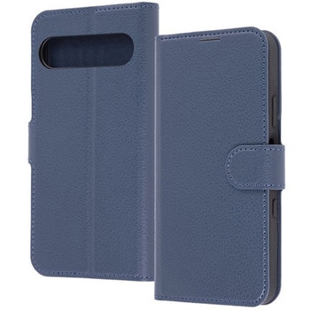Xperia 10 VII / 耐衝撃 マグネットベルト シンプル 手帳型レザーケース / ダークネイビー レイ・アウト