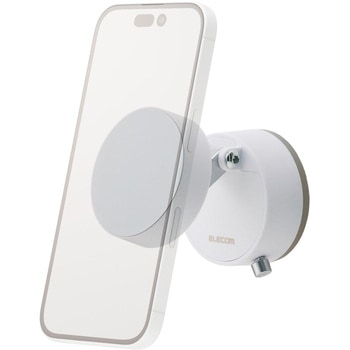 スマホホルダー マグネット MagSafe対応 真空吸盤固定 机 壁設置可能 折りたたみ式 メタルプレート付 エレコム