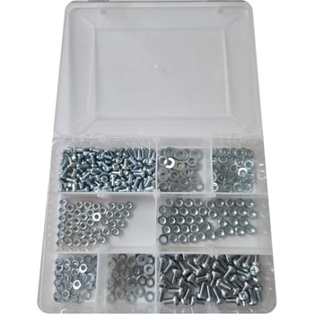 ねじセット(なべ小ねじ・ナット・ばね座金・ワッシャー)(ユニクロめっき) 八幡ねじ