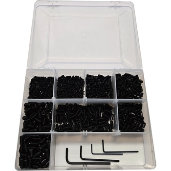 ねじセット(六角穴付き止めねじ・六角レンチ)(生地) 八幡ねじ