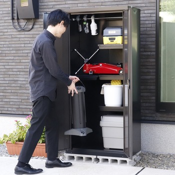 扉式収納庫 11段階調節可能ハーフ棚板付き グリーンライフ