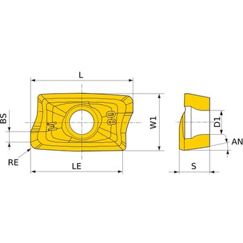 転削加工用コーテッド超硬チップ MV1000シリーズ APX3000用 三菱マテリアル