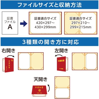 証書ファイル 高級布張風 A パッド有 アーテック[学校教材・教育玩具]