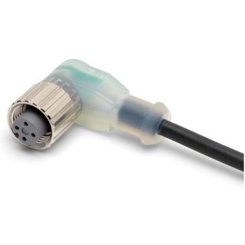 丸型防水コネクタ(M12)ケーブル付コネクタ ソケット 片側コネクタ LED付 XS2 omron(オムロン)