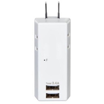 タップ(USBポートx2個、コンセント2個)AC100V/14A EA940CDシリーズ エスコ
