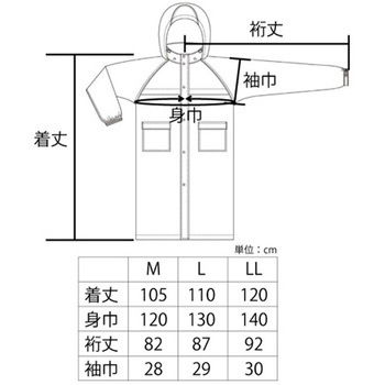 防水サイクルベンチレインコート 04000466シリーズ 丸十コーポレーション